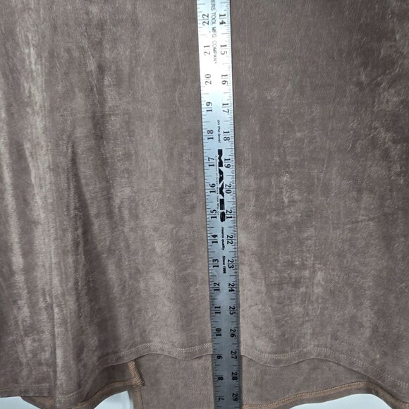 Chicos Long‎ Shirt Size 3X Women's Brown 3/4 Sleeves - Picture 6 of 9